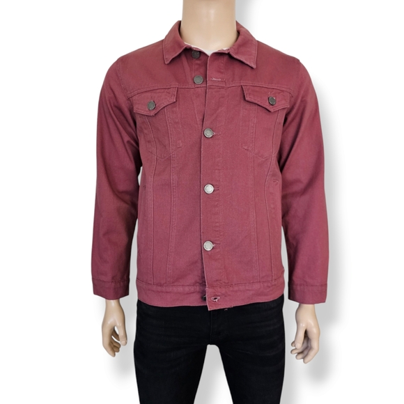 Victorious Red "World Tour" Distressed Denim Jacket Size Medium - Picture 6 of 9